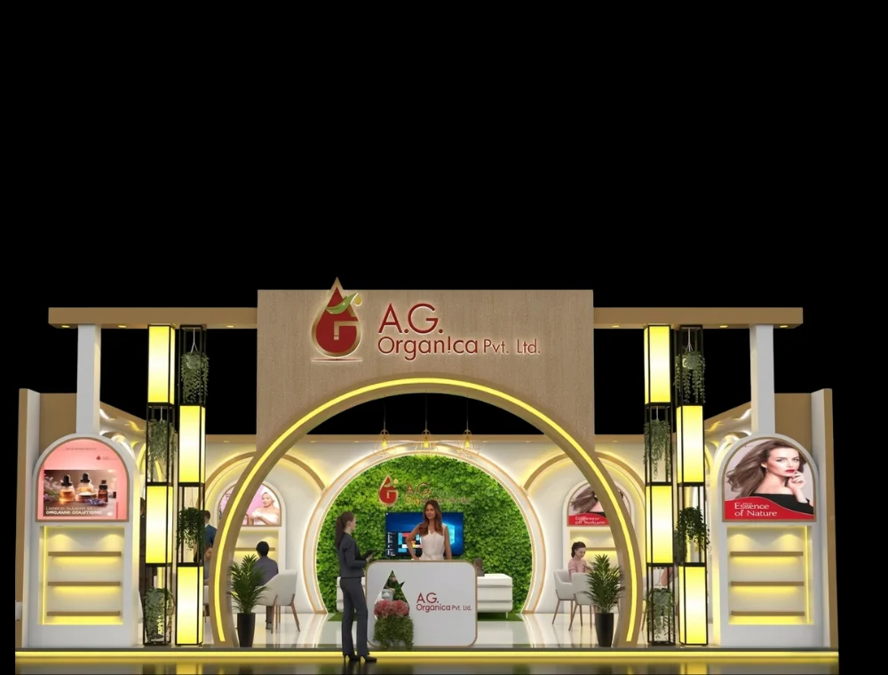 10x20 beauty and cosmetics exhibition booth design